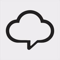 Simple Cloud Chat Graphic on a White Canvas vector