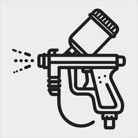 Dynamic Paint Spray Silhouette on White Canvas vector