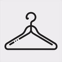 Clean Hanger Silhouette for Minimalist Design Projects vector