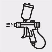 Simple and Clean Paint Spray Silhouette on White Background vector