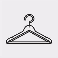 Elegant Hanger Silhouette on a Clean White Background vector