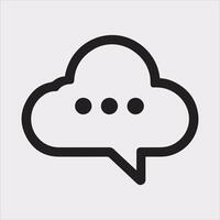 Minimalist Cloud Chat Silhouette for Your Design vector