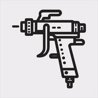 Paint Spray Silhouette Illustration on White Background vector