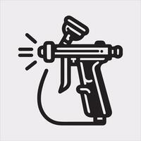 Simple Paint Spray Silhouette for Minimalist Designs vector