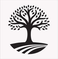 Minimal Tree Logo Silhouette for Clean, Crisp Designs vector