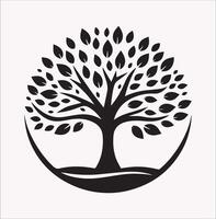 Tree Logo Beautiful Silhouette for Crisp, Clean Designs vector
