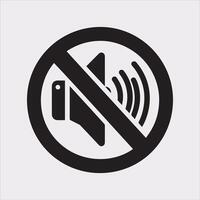 Mute Symbol Icon in Format Silhouette Style vector