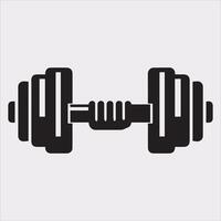 Simple Dumbbell Holding Silhouette for Exercise Designs vector