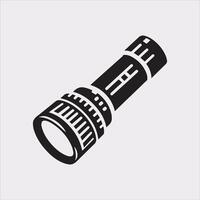 High-Quality Flashlight Silhouette for Creative Projects vector