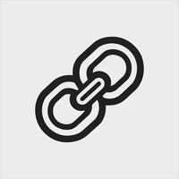 High-Quality Single Link Icon in Silhouette on White Background vector