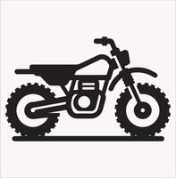 Motorcycle Silhouette Icon with Clean Lines on White Background vector