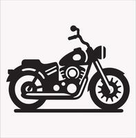 High-Resolution Motorcycle Icon Silhouette on White Background vector