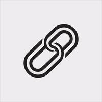 Modern Link Single Icon Silhouette for Graphic Design on White Background vector