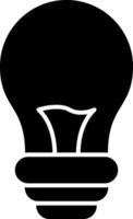 Light Bulb Glyph Icon vector