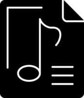 Audio File Glyph Icon vector