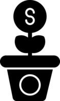 Growth Glyph Icon vector