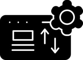 Data Management Glyph Icon vector