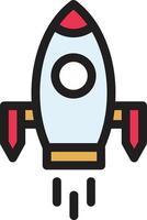 Space Ship Colorful Icon vector