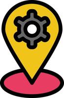 Location Mark Colorful Icon vector