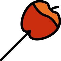 Caramel Apple Colorful Icon vector