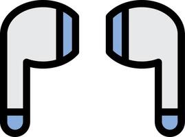 Earphones Colorful Icon vector