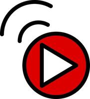 Live Stream Colorful Icon vector