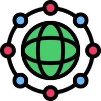 Network Colorful Icon vector