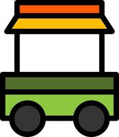 Food Stall Colorful Icon vector
