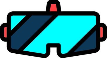Vr Glasses Colorful Icon vector