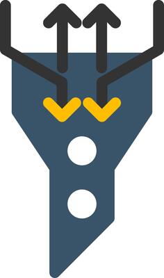 Sales Funnel Colorful Icon
