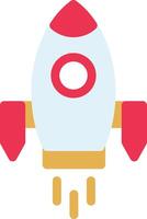 Space Ship Colorful Icon vector