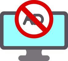 Ad Blocker Colorful Icon vector