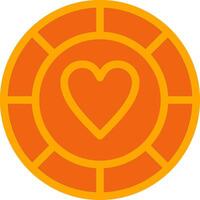 Casino Chip Colorful Icon vector