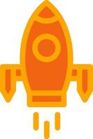 Space Ship Colorful Icon vector