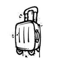 Graffiti Spray suitcase isolated on white background vector