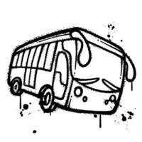 Graffiti Spray bus isolated on white background vector