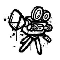 Graffiti Spray camera isolated on white background vector