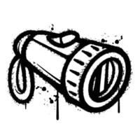 Graffiti Spray flashlight isolated on white background vector