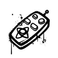 Graffiti Spray remote isolated on white background vector