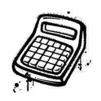Graffiti Spray calculator isolated on white background vector