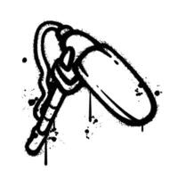 Graffiti Spray microphone isolated on white background vector