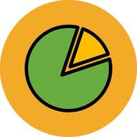 Pie Chart Colorful Icon vector