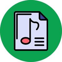 Audio File Colorful Icon vector