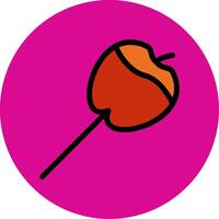 Caramel Apple Colorful Icon vector