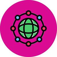 Network Colorful Icon vector