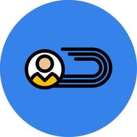 Returning Visitor Colorful Icon vector