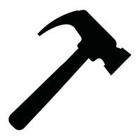 A hammer icon on a white background vector