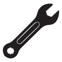 A wrench icon on a white background vector