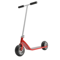 3D Red Kick Scooter with T-Bar Handle Isolated on Transparent Background png