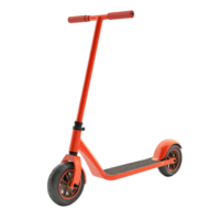 3D Orange Kick Scooter with T-Bar Handle Isolated on Transparent Background png